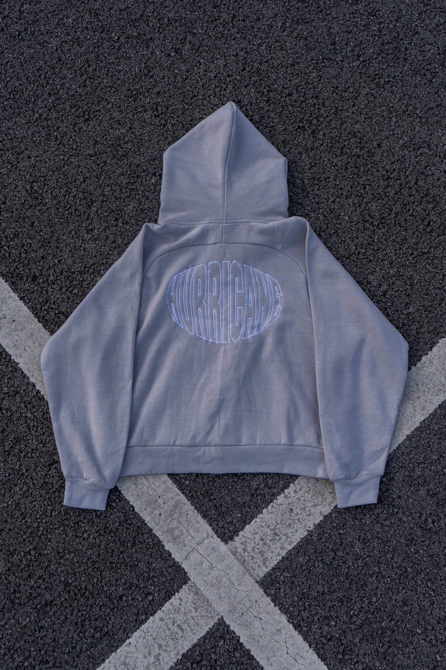 °HURRICANE ZIP UP HOODIE GREY°